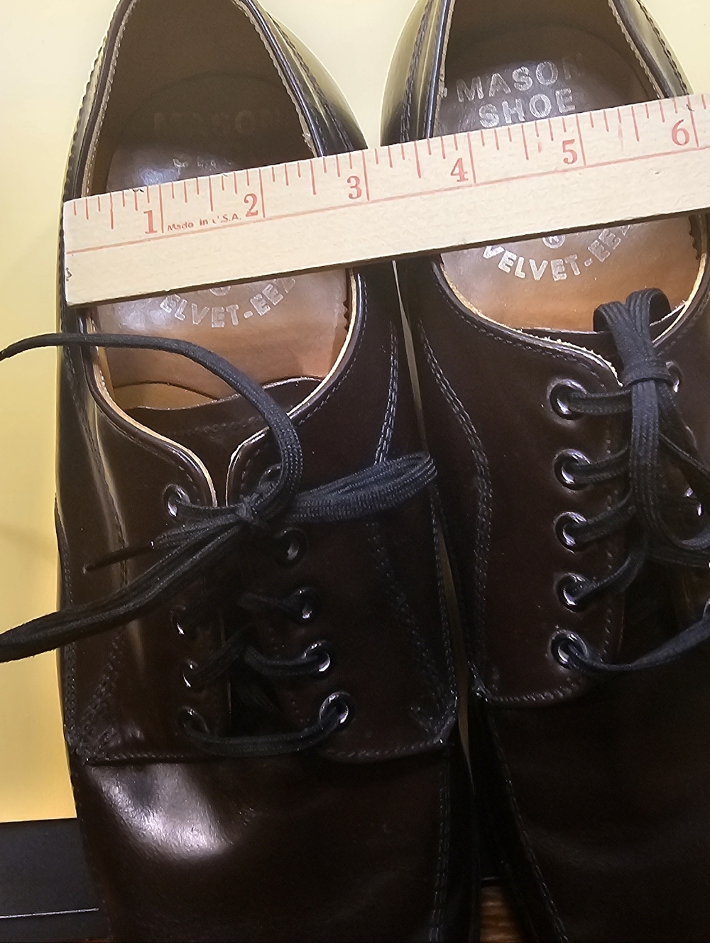 Mason Velvet-eez Mens Lace Up Brown size 13 EE Dress Shoe - Picture 13 of 14